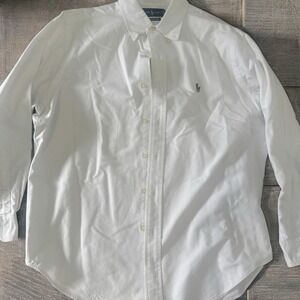 Ralph Lauren Mens Classic Fit Oxford Button Down Shirt White Size 16 32/33